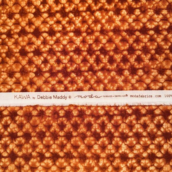 Moda Fabric | 1 YD | Kawa Kiso Rust Orange by Debbie Maddy | Diamond Watercolor - Picture 6 of 7